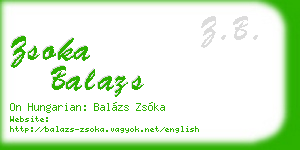 zsoka balazs business card